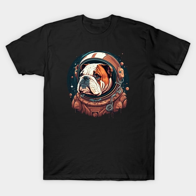 Bulldog Astronaut T-Shirt by JayD World